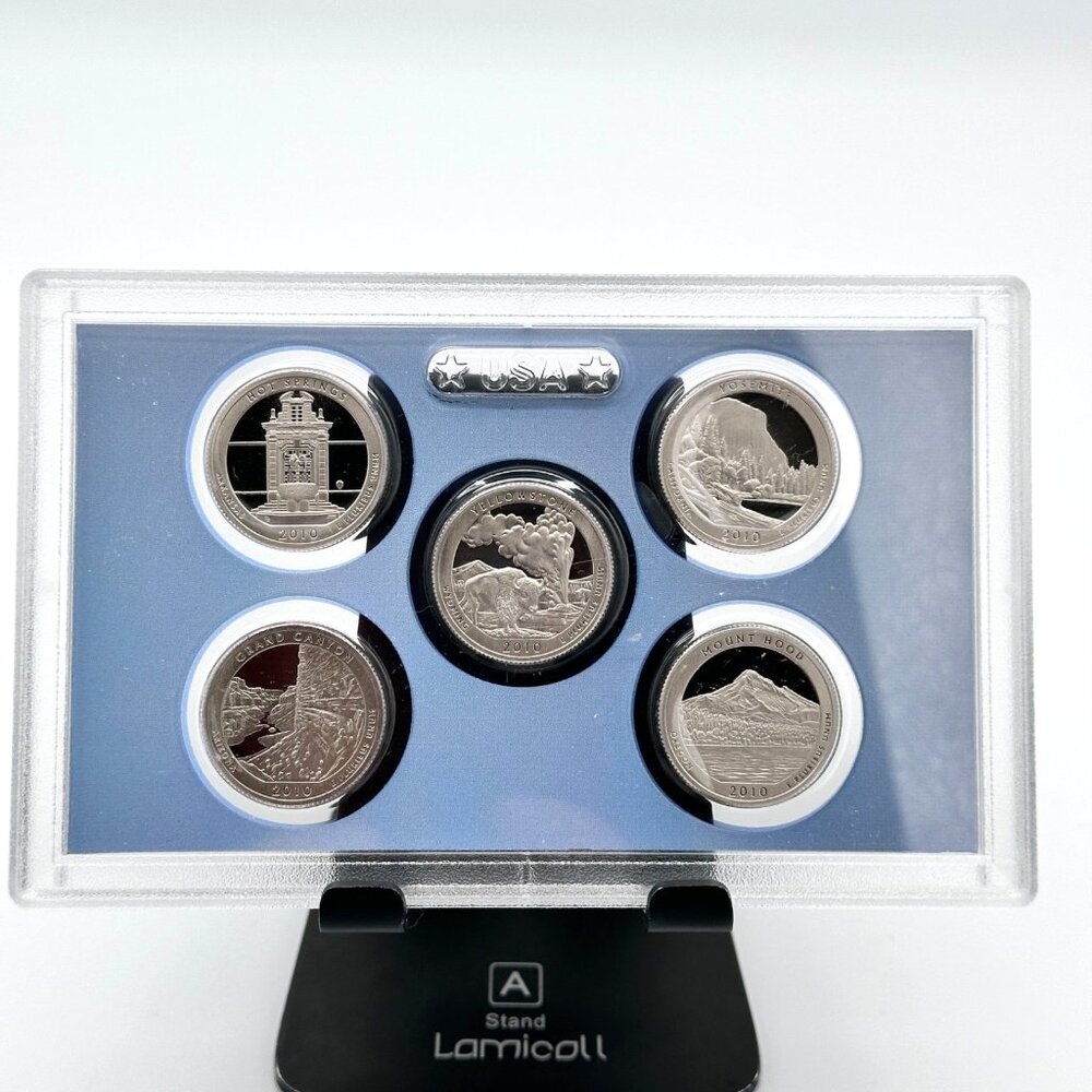 2010 America the Beautiful Quarter Clad Proof Set U.S. Mint OGP COA Super Cameo
